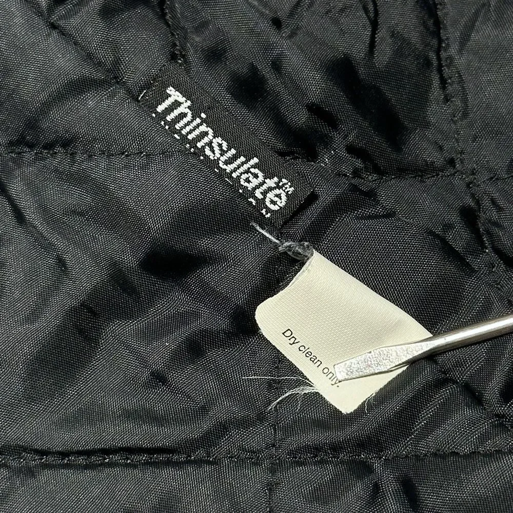 J Crew Double Breasted Wool Blend Insulated Black Coat Women's Size Medium - Picture 12 of 16